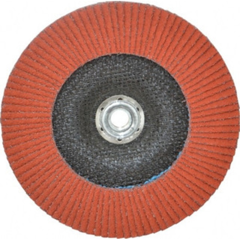 3M 7 40 Grit 5/8-11 Center Hole Type 27 Ceramic Flap Disc Coarse Grade, Coated, Arbor Attachment, Cloth Backing, 8,600 RPM 7010359905 – 05072756