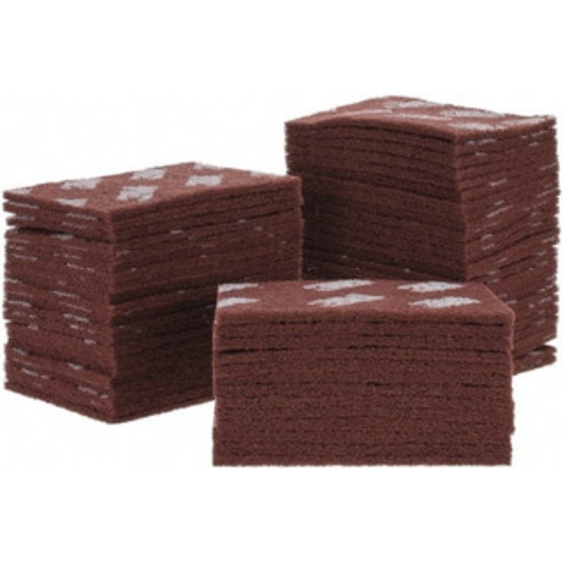 3M Fine Grade, Aluminum Oxide Hand Pad Brown, 6 Wide x 9 Long, Nonwoven 7000121091 – 01258508