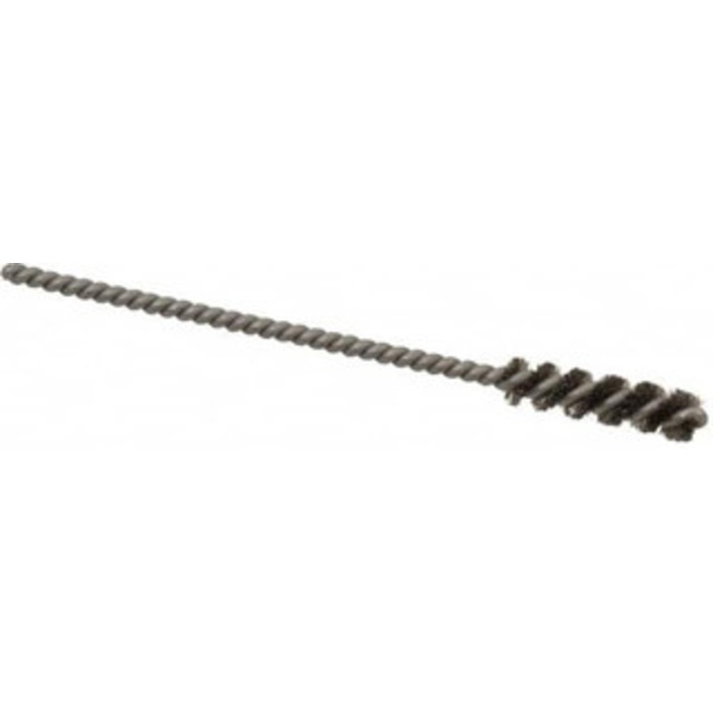 Made in USA 1/4 Diam Helical Stainless Steel Tube Brush 0.004 Filament Diam, 1 Brush Length, 3-1/2 OAL, 0.11 Diam Stainless Steel Shank 09-400424 – 03715281