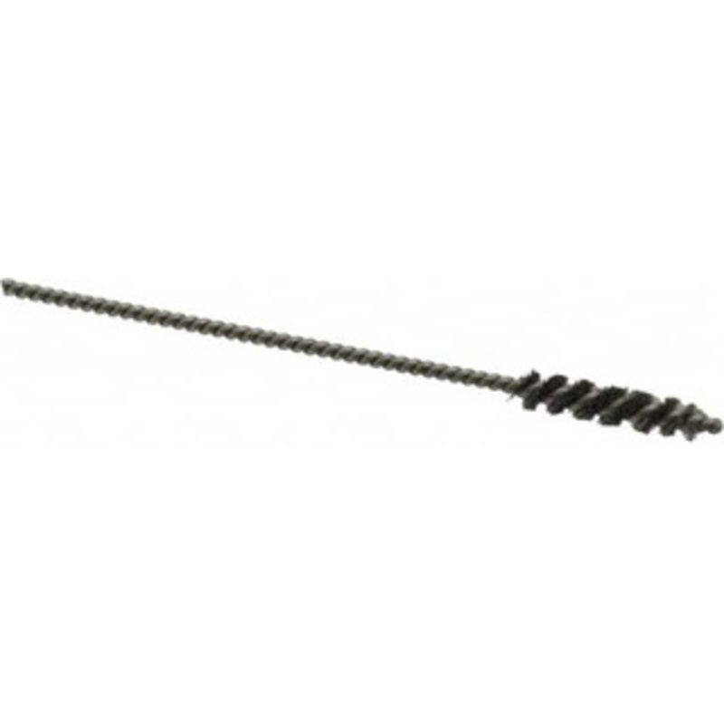 Made in USA 5.5mm Diam Helical Stainless Steel Tube Brush Single Spiral, 0.003 Filament Diam, 1 Brush Length, 4 OAL, 0.096 Diam Stainless Steel Shank 03-320386-1 – 03717485