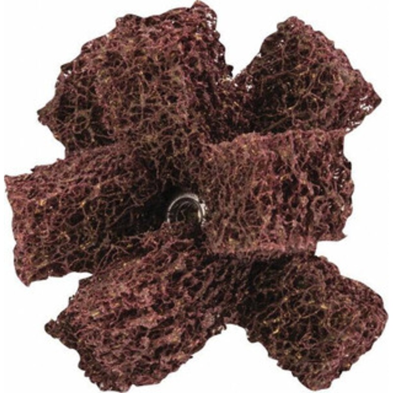 Merit Abrasives 2 x 1/2 Medium 2 Ply Cross Buff 8-32 Threaded Hole, 12,000 Max RPM 66261080382 – 84525708