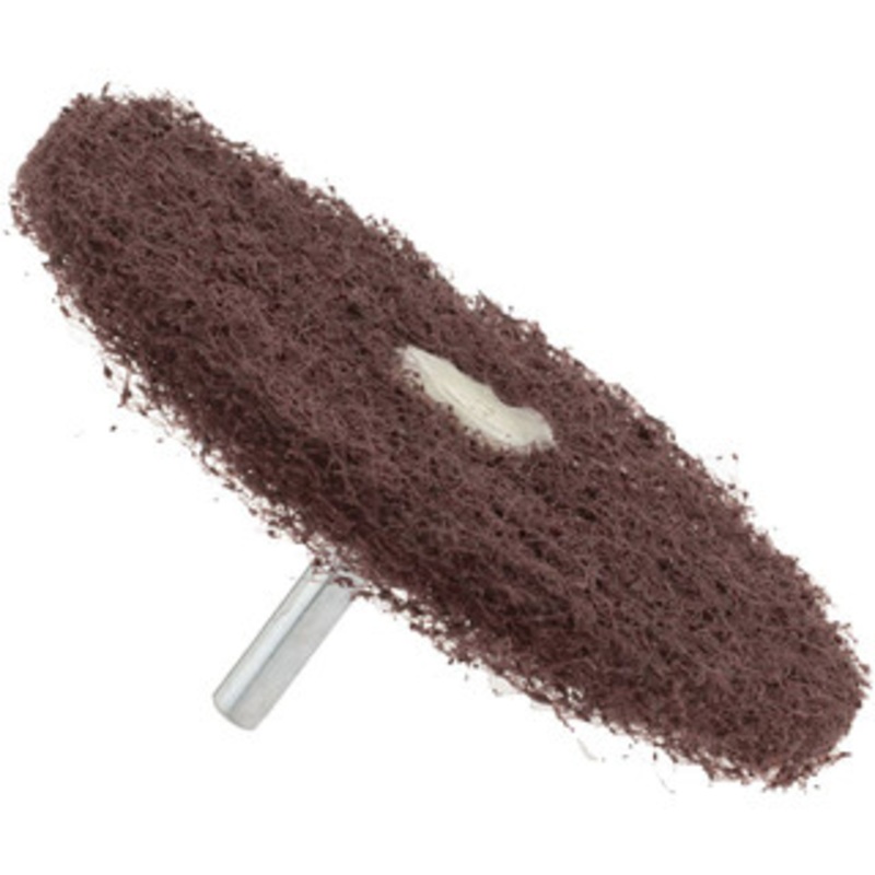 Merit Abrasives 4 Diam, Medium Mounted Scrubber Buffing Wheel 1 Ply, Medium Grade, 1/4 Shank Diam, 6,000 RPM 66254416295 – 84525419