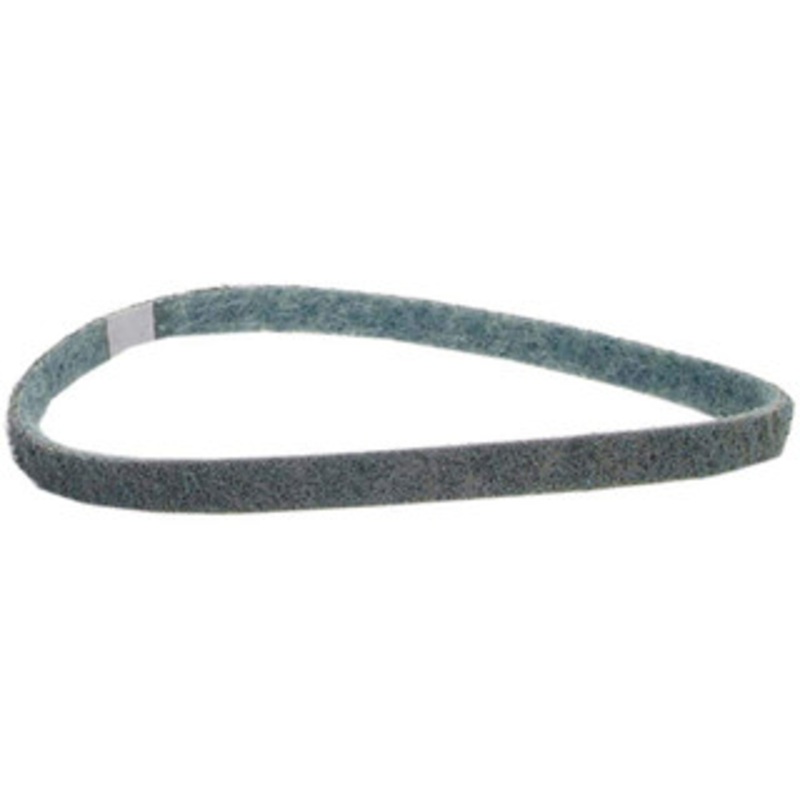 Norton 1/4 Wide x 18 OAL, Aluminum Oxide Abrasive Belt Aluminum Oxide, Very Fine, Nonwoven, Cloth Backing 66623333511 – 65398117