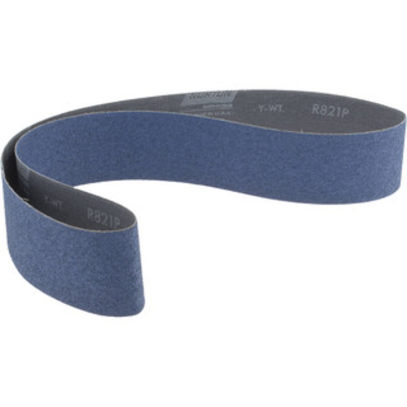 Norton 2-1/2 Wide x 48 OAL, 50 Grit, Zirconia Alumina Abrasive Belt Zirconia Alumina, Coarse, Coated, Y Weighted Cloth Backing, Dry, Series R821 78072727213 – 85419398