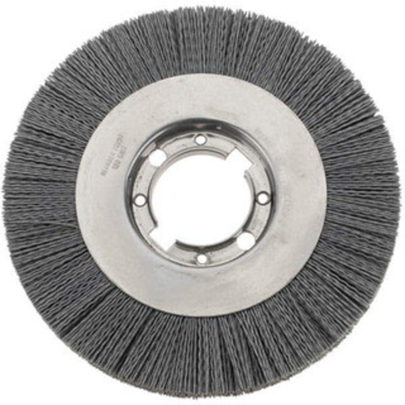Osborn 8 OD, 2 Arbor Hole, Crimped Nylon Wheel Brush 7/8 Face Width, 1-1/2 Trim Length, 0.04 Filament Diam, 4,500 RPM 0002229700 – 53492781
