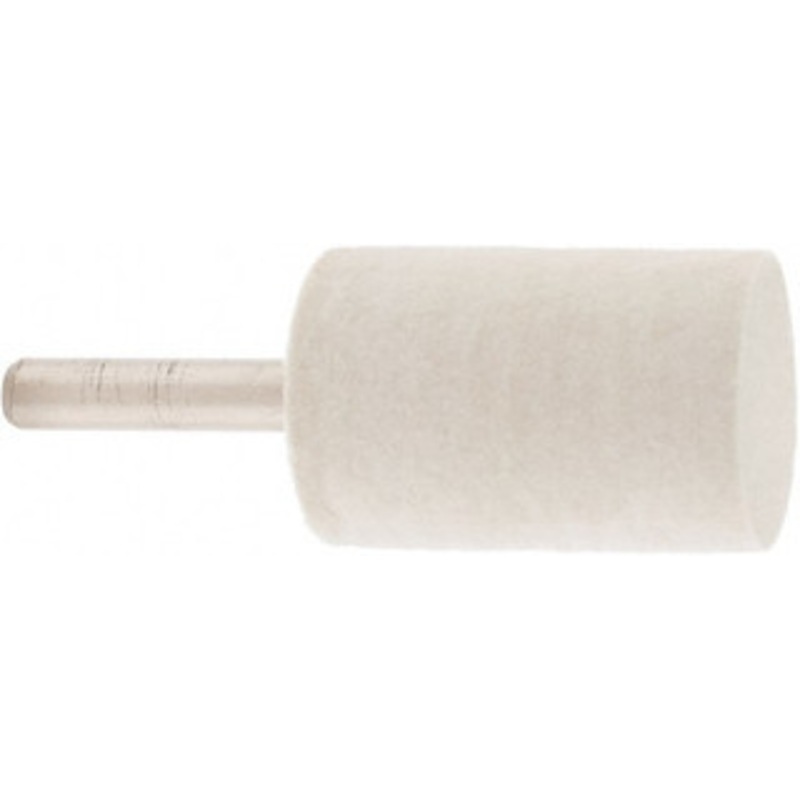 Value Collection 1 Diam 1/4 Shank Diam Hard Density Cylinder Shaped Mounted Bob 1-1/2 Head Length, 2 Shank Length, Wool Felt 516135 – 91068585