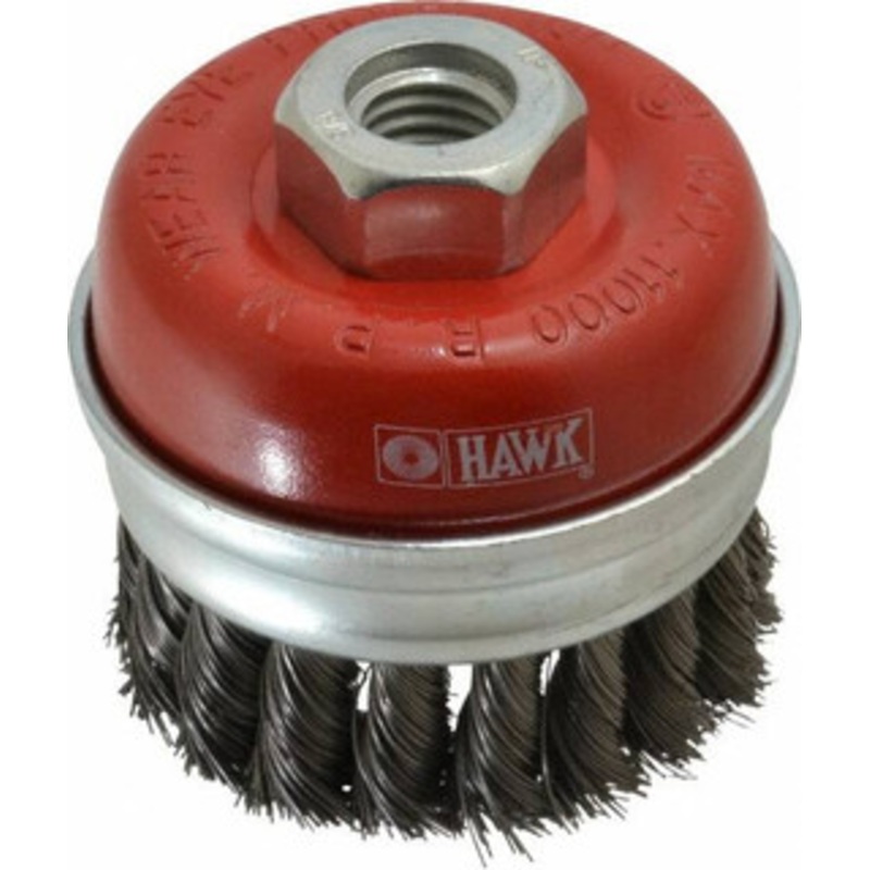 Value Collection 3 Diam 5/8-11 Threaded Arbor Steel Fill Cup Brush Knotted Wire, 0.0137 Wire Diam, 11,000 Max RPM S04185666 – 04185666