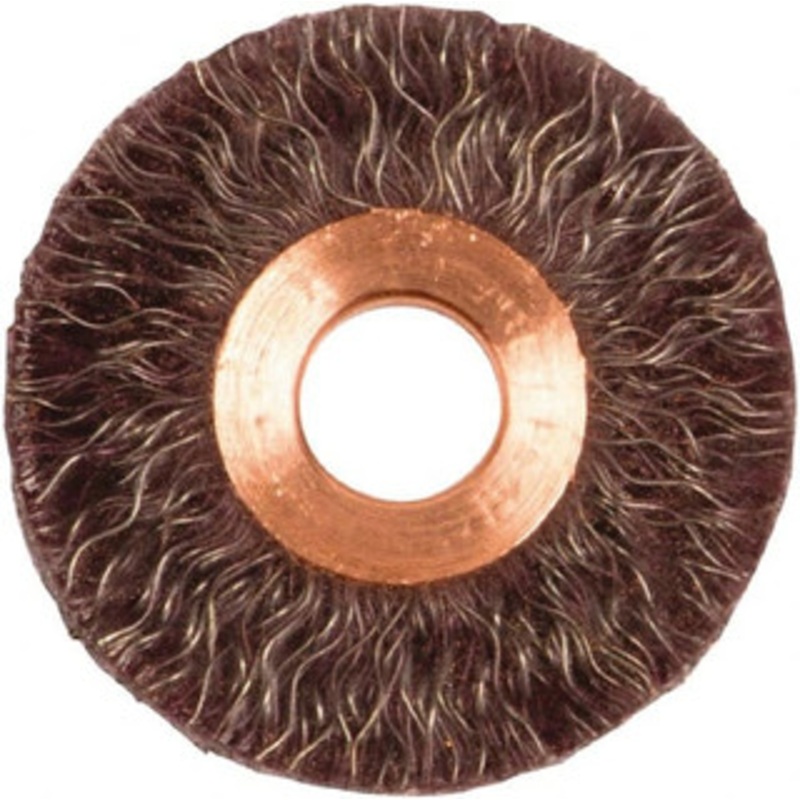Weiler Abrasives 2 OD, 1/2 Arbor Hole, Crimped Steel Wheel Brush 1/4 Face Width, 1/2 Trim Length, 0.014 Filament Diam, 20,000 RPM 35070 – 75852897
