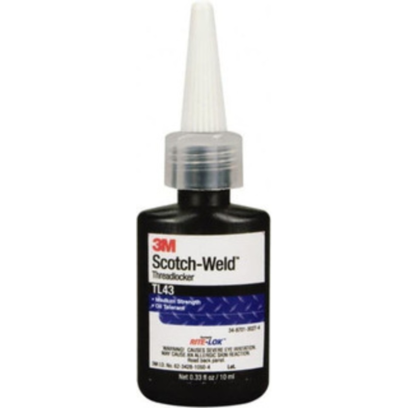 3M 10 mL, Purple, Medium Strength Liquid Threadlocker Series TL43, 24 Hour Full Cure Time, Hand Tool Removal 7100039219 – 78270576