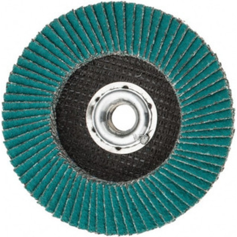 3M 4-1/2 40 Grit 5/8-11 Center Hole Type 27 Zirconia Alumina Flap Disc Coarse Grade, Coated, Arbor Attachment, Cloth Backing, 13,300 RPM 7010363141 – 71369730