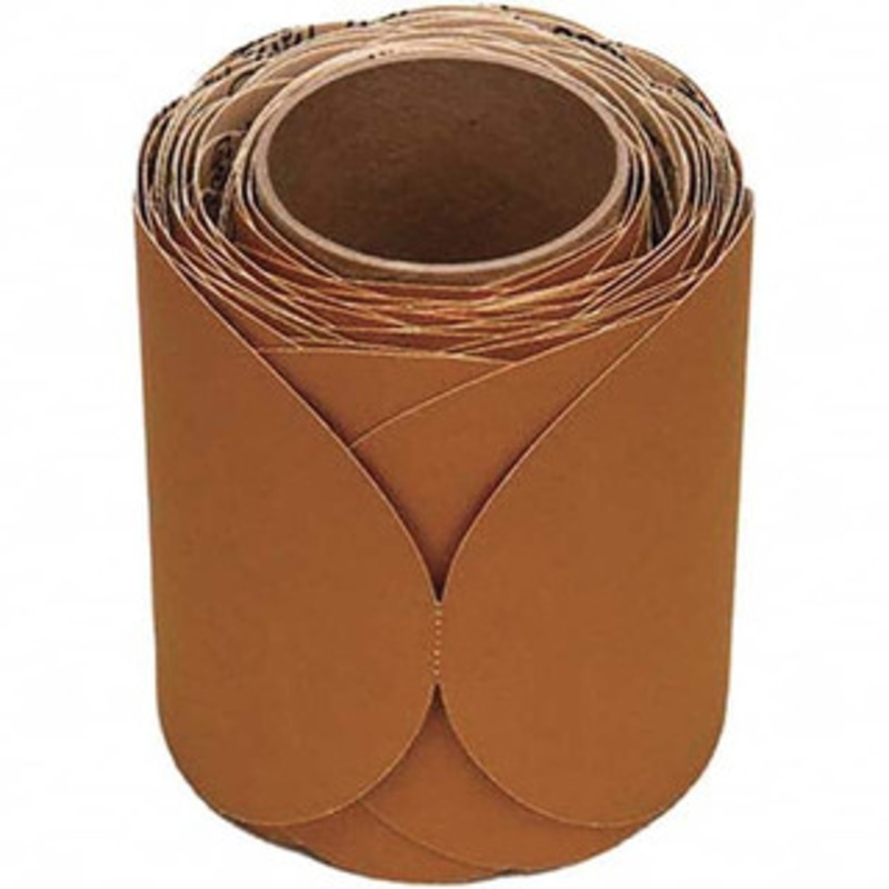 3M 6 Diam, 180 Grit Aluminum Oxide Adhesive PSA Disc Very Fine Grade, Gold, F Weighted Backing, Flexible, Use with Random Orbital Sanders 7000118100 – 08607053