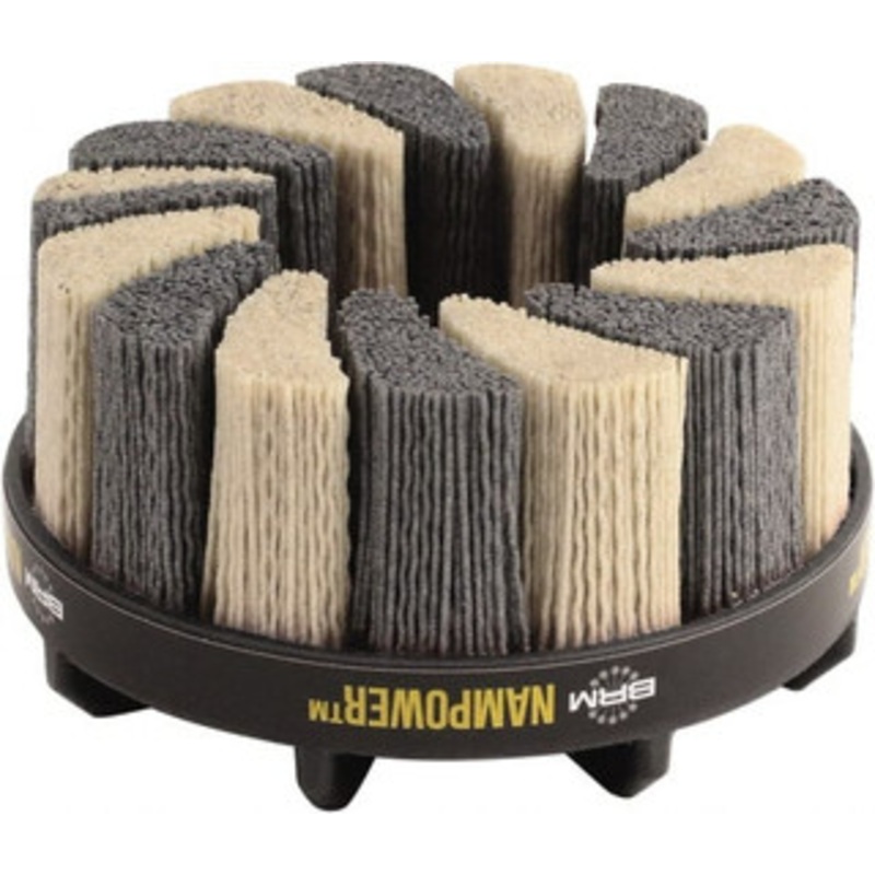 Brush Research Manufacturing 4 80 Grit Ceramic/Silicon Carbide Tapered Disc Brush Coarse Grade, CNC Adapter Connector, 1.38 Trim Length, 7/8 Arbor Hole ADT1003880 – 63838296