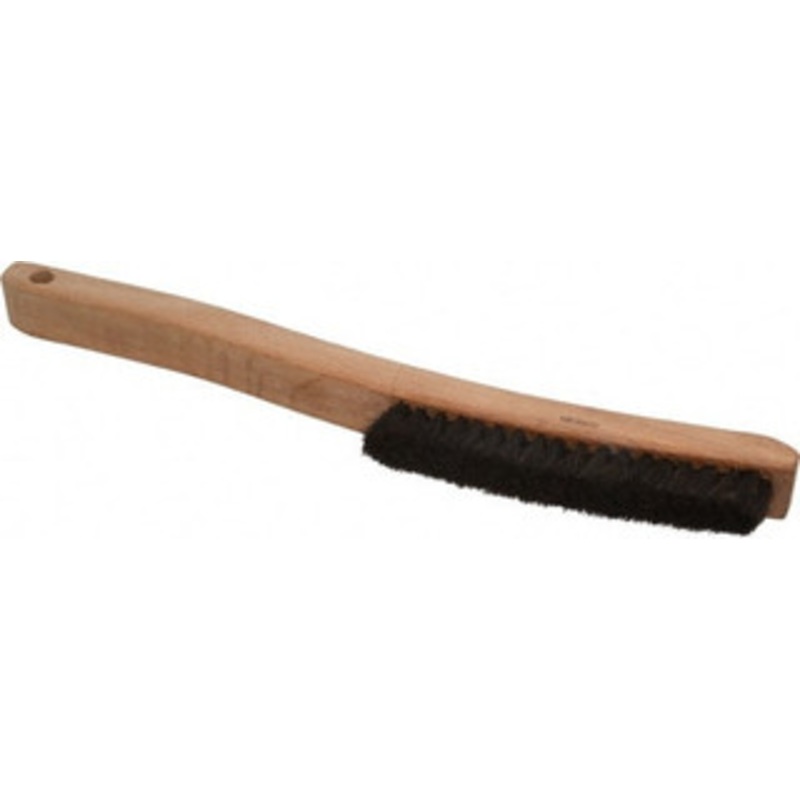 Osborn 4 Rows x 18 Columns Hair Platers Brush 6 Brush Length, 13-1/4 OAL, 3/4 Trim Length, Wood Curved Handle 0005404400 – 53502431