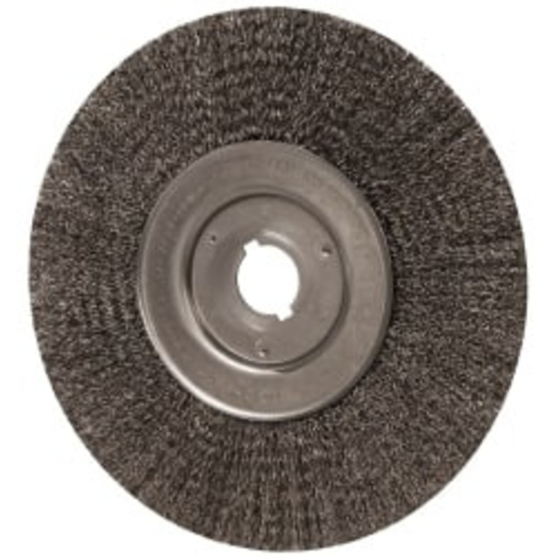 Weiler Abrasives 10 OD, 1-1/4 Arbor Hole, Crimped Steel Wheel Brush 3/4 Face Width, 2-1/2 Trim Length, 0.014 Filament Diam, 4,000 RPM 01259 – 67438192