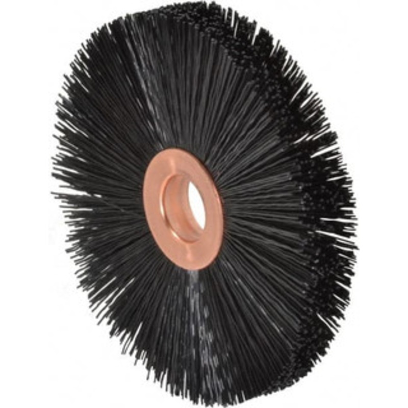 Weiler Abrasives 3 OD, 1/2 Arbor Hole, Crimped Nylon Wheel Brush 3/8 Face Width, 1 Trim Length, 0.016 Filament Diam, 20,000 RPM 97712 – 03598208