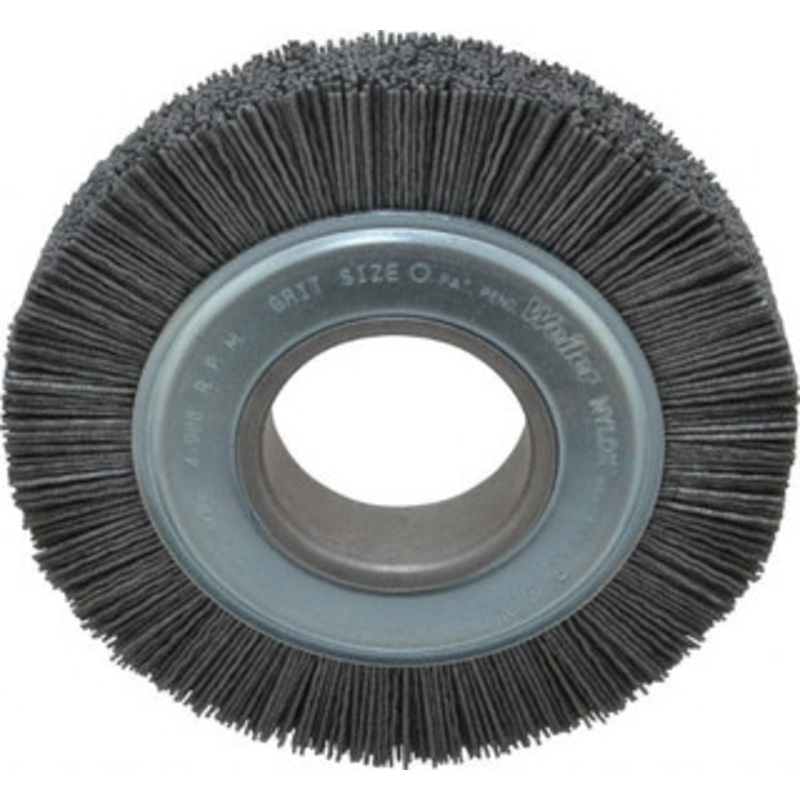 Weiler Abrasives 6 OD, 2 Arbor Hole, Crimped Nylon Wheel Brush 1 Face Width, 1-1/4 Trim Length, 0.04 Filament Diam, 3,600 RPM 97733 – 00291468