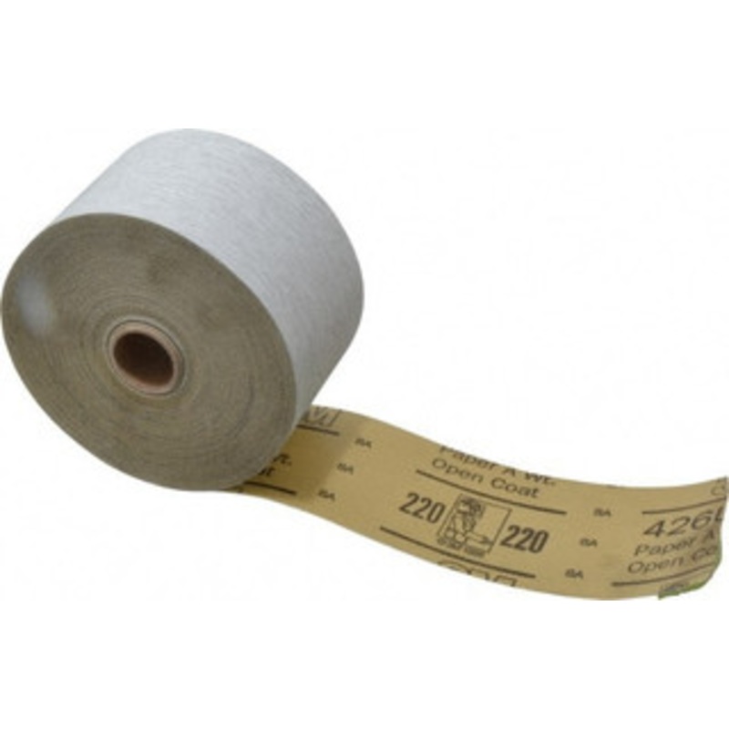 3M 220 Grit, Silicon Carbide Adhesive Backed Sanding Sheets Sheet Roll, 2-3/4 x 50 Yds., Very Fine Grade, A Weighted Backing 7100059306 – 89471643