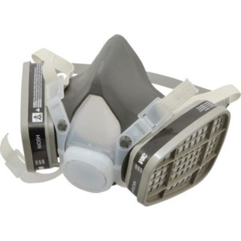 3M Size L, Thermoplastic Elastomer, Half Mask Facepiece Respirator Assembly Protection from Organic Vapor, 4 Point Suspension 7000126027 – 04489712
