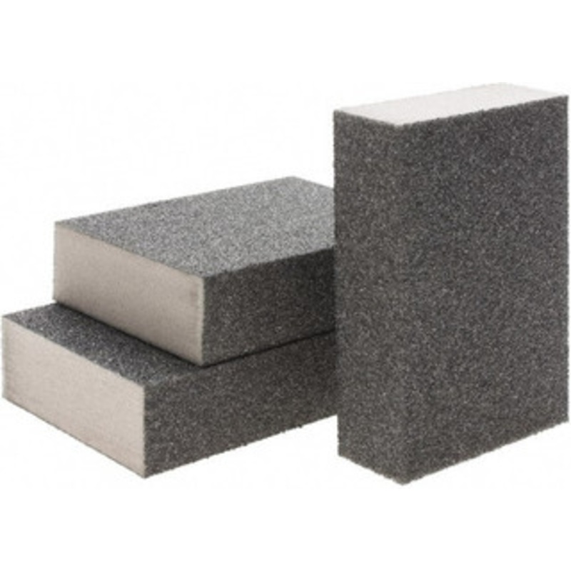 Brite Star 2-3/4 Wide x 12 Long, Hard Grade Sanding Sponge 60 & 100 Grit, 1 Thick SPPC106N3 – 66774167