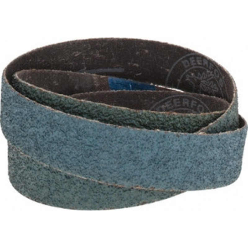 Made in USA 1 Wide x 42 OAL, 24 Grit, Zirconia Alumina Abrasive Belt Zirconia Alumina, Very Coarse, Coated, X Weighted Cloth Backing 0104202EZ – 00081653