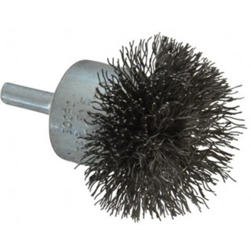 Osborn 2 Diam Steel Crimped End Brush 1/4 Shank Diam, 15,000 Max RPM 0003072700 – 00126466