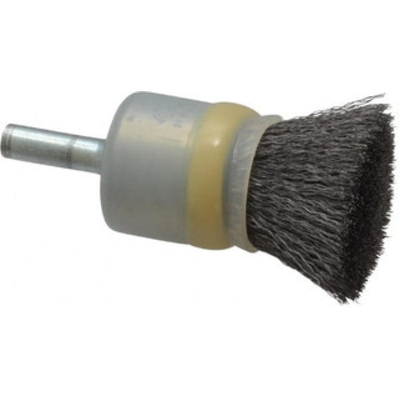 Osborn 3/4 Diam Steel Crimped End Brush 1 Trim Length, 1/4 Shank Diam, 20,000 Max RPM 0003071500 – 00126342