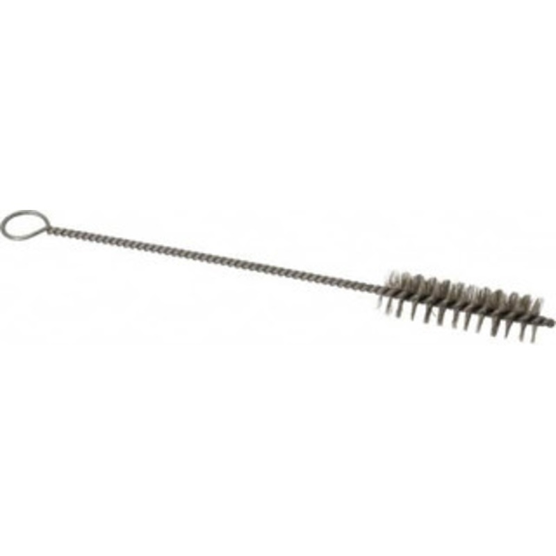 PRO-SOURCE 2-1/2 Long x 11/16 Diam Stainless Steel Twisted Wire Bristle Brush Single Spiral, 9 OAL, 0.008 Wire Diam, 0.142 Shank Diam 05096 – 03716073