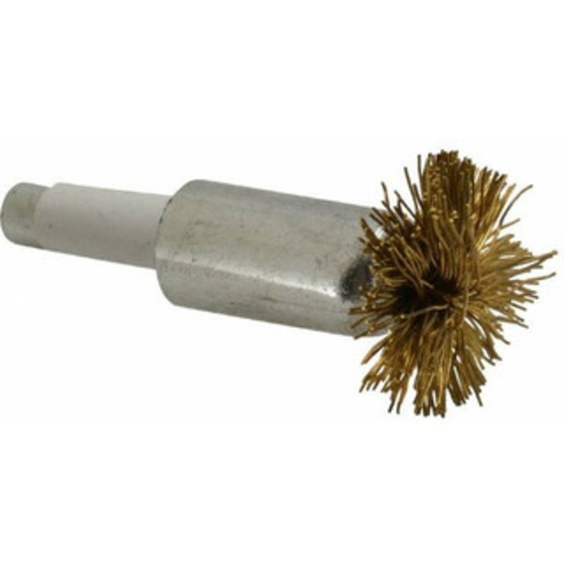 Value Collection 1 Diam Brass Flared End Brush 1/2 Trim Length, 1/4 Shank Diam, 15,000 Max RPM 0401206335–1 – 74038332