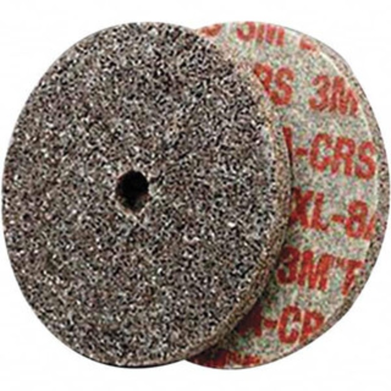 3M 3 Diam, 1/4 Face Width, 1/4 Center Hole, Coarse Grade, Aluminum Oxide Deburring Wheel Unitized, Hard Density 8 Grade, 18,100 RPM 7000028450 – 01175132