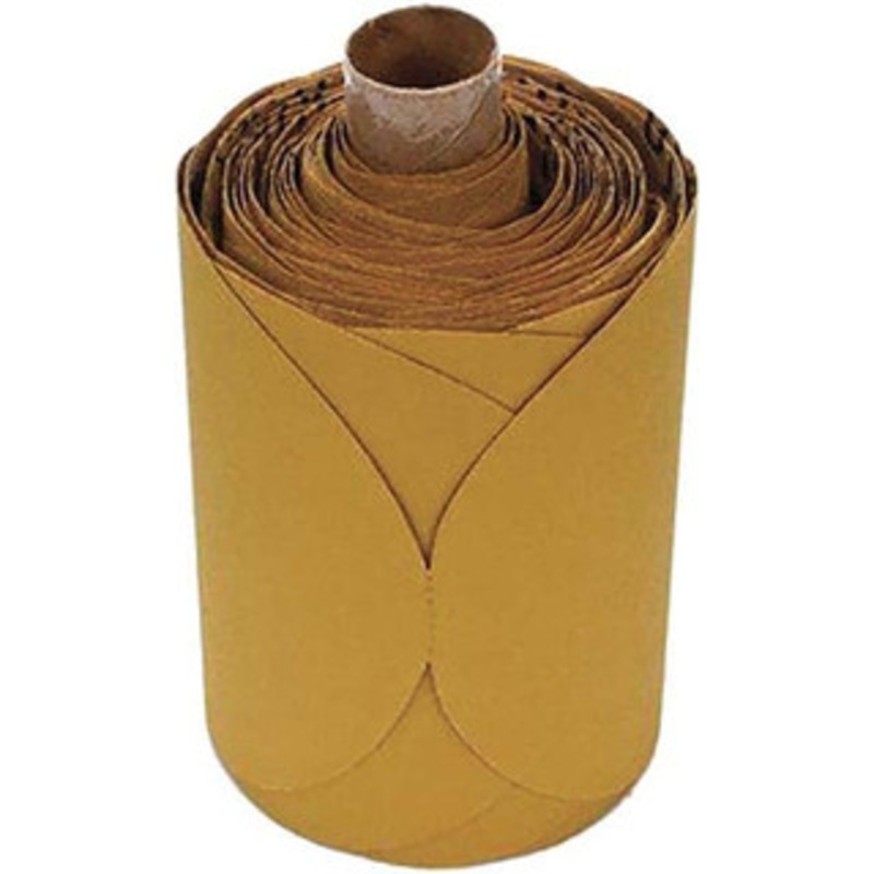 3M 5 Diam, 120 Grit Aluminum Oxide Adhesive PSA Disc Fine Grade, Gold, Polyester Backing, Flexible, Use with Random Orbital Sanders 7000119423 – 85267912