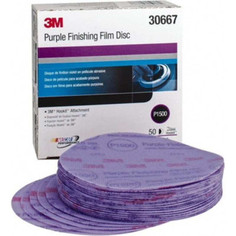 3M 6 Diam, 1,500 Grit, Aluminum Oxide Hook & Loop Disc Ultra Fine Grade, Coated 7100122795 – 32771529