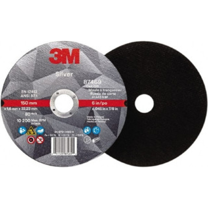 3M 6 x 0.045, 7/8 Hole Ceramic Cutoff Wheel Use with Angle Grinders 7010412152 – 46518767