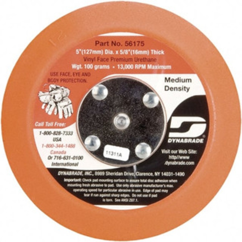 Dynabrade 5 Diam Adhesive/PSA Disc Backing Pad Medium Density, 13,000 RPM 56175 – 03765559