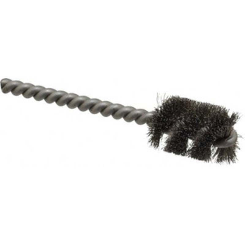 Made in USA 3/4 Diam Helical Stainless Steel Tube Brush 0.006 Filament Diam, 1 Brush Length, 3-1/2 OAL, 0.213 Diam Stainless Steel Shank 09-401226 – 03715323