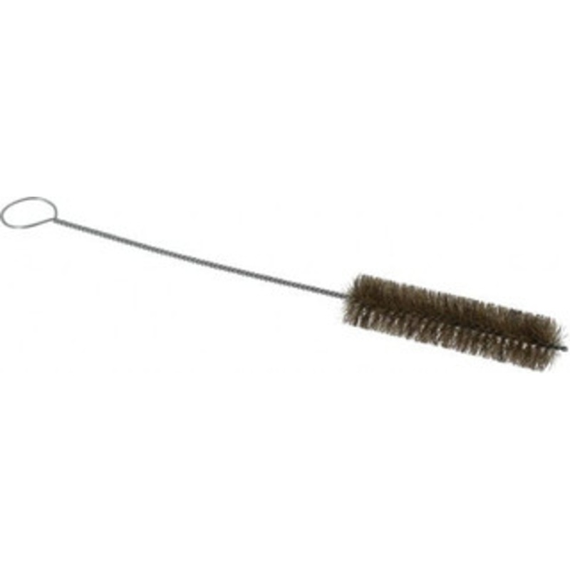 PRO-SOURCE 4 Long x 1 Diam Horsehair Bristle Brush Single Spiral, 12 OAL, 0.008 Filament Diam, 0.142 Shank Diam 06085 – 03717238