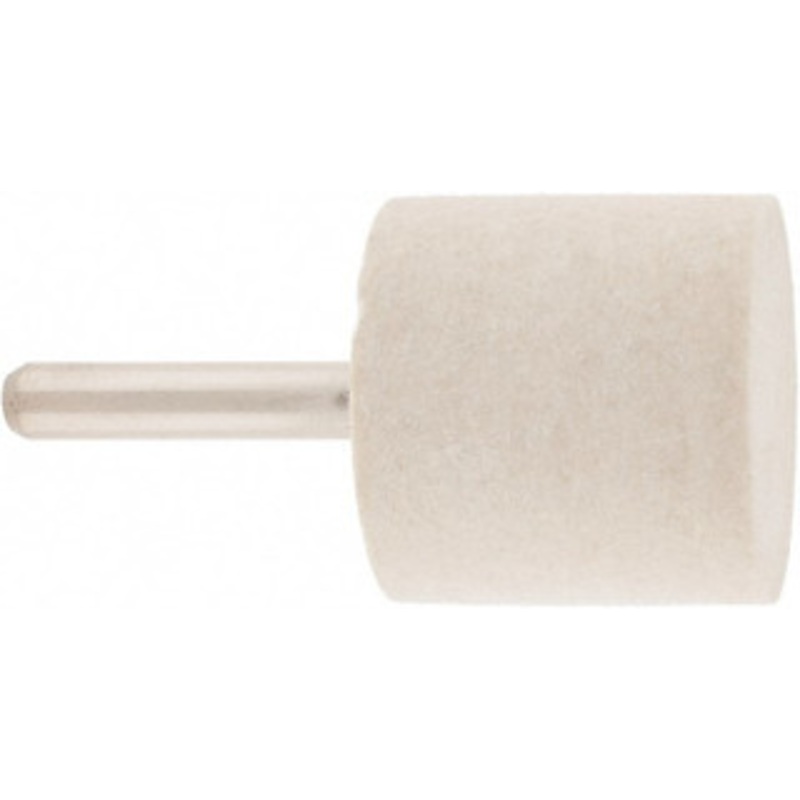 Value Collection 1-1/4 Diam 1/4 Shank Diam Rock Hard Density Cylinder Shaped Mounted Bob 1-1/4 Head Length, 2 Shank Length, Wool Felt 516182 – 91067942