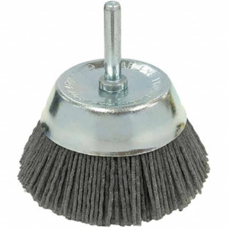 Value Collection 2 Diam 1/4 Threaded Arbor Nylon Fill Cup Brush Straight Wire, 4,500 Max RPM 3605006590 – 82410390