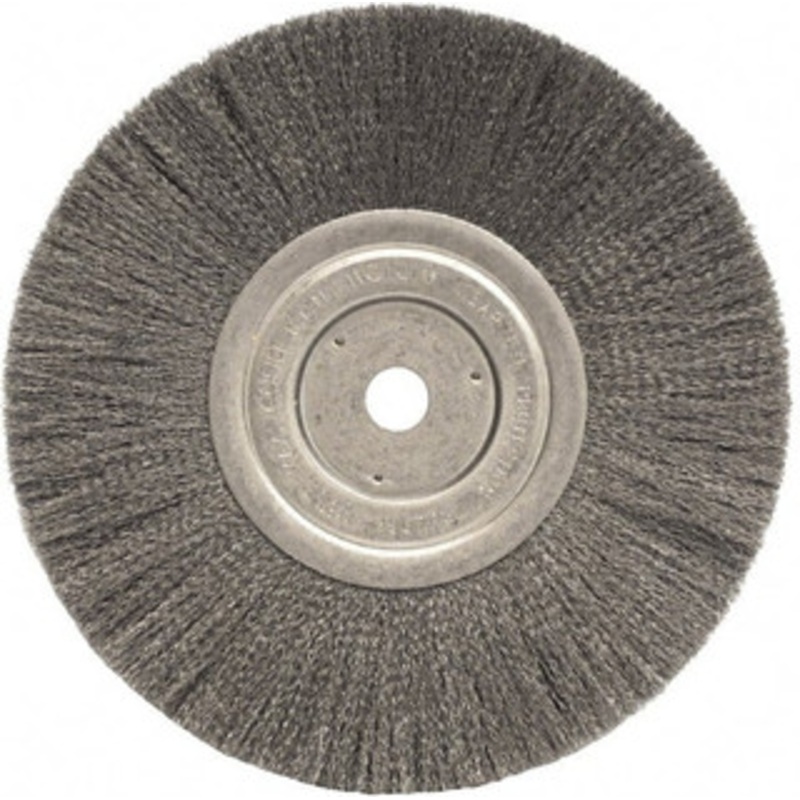 Weiler Abrasives 8 OD, 5/8 Arbor Hole, Crimped Steel Wheel Brush 3/4 Face Width, 2-1/16 Trim Length, 0.006 Filament Diam, 6,000 RPM 01135 – 75843441