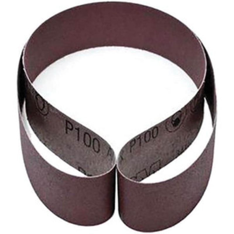 3M 2 Wide x 48 OAL, 100 Grit, Aluminum Oxide Abrasive Belt Aluminum Oxide, Fine, Coated, X Weighted Cloth Backing, Series 241D 7010361717 – 02675486