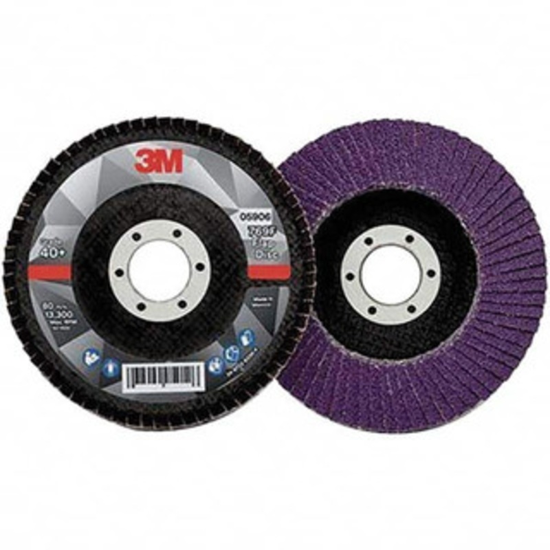3M 4-1/2 7/8 Center Hole Type 29 Ceramic Flap Disc Coarse Grade, Coated, Arbor Attachment, Fiberglass Backing, 13,300 RPM 7100178130 – 11029634