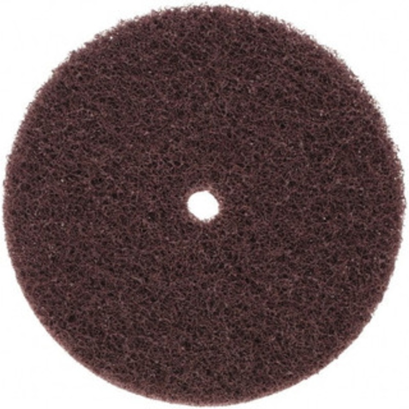 3M 6 Medium Grade Aluminum Oxide Deburring Disc 1/2 Center Hole, Arbor Connection, Maroon, 4,000 Max RPM 7000120949 – 00319921
