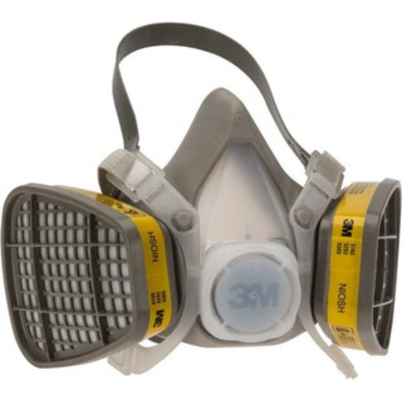3M Size S, Thermoplastic Elastomer, Half Mask Facepiece Respirator Assembly Protection from Organic Vapor, 4 Point Suspension 7000126025 – 04489753