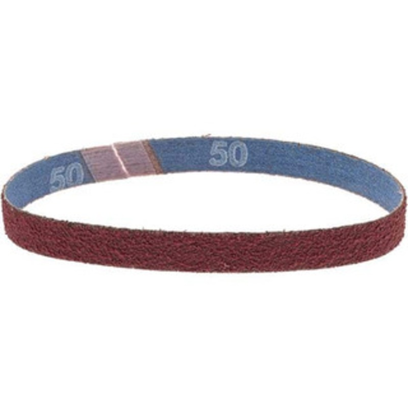 Norton 1/2 Wide x 12 OAL, 50 Grit, Ceramic Abrasive Belt Ceramic, Coarse, Coated, Y Weighted Cloth Backing, Series R981 78072718700 – 05219050