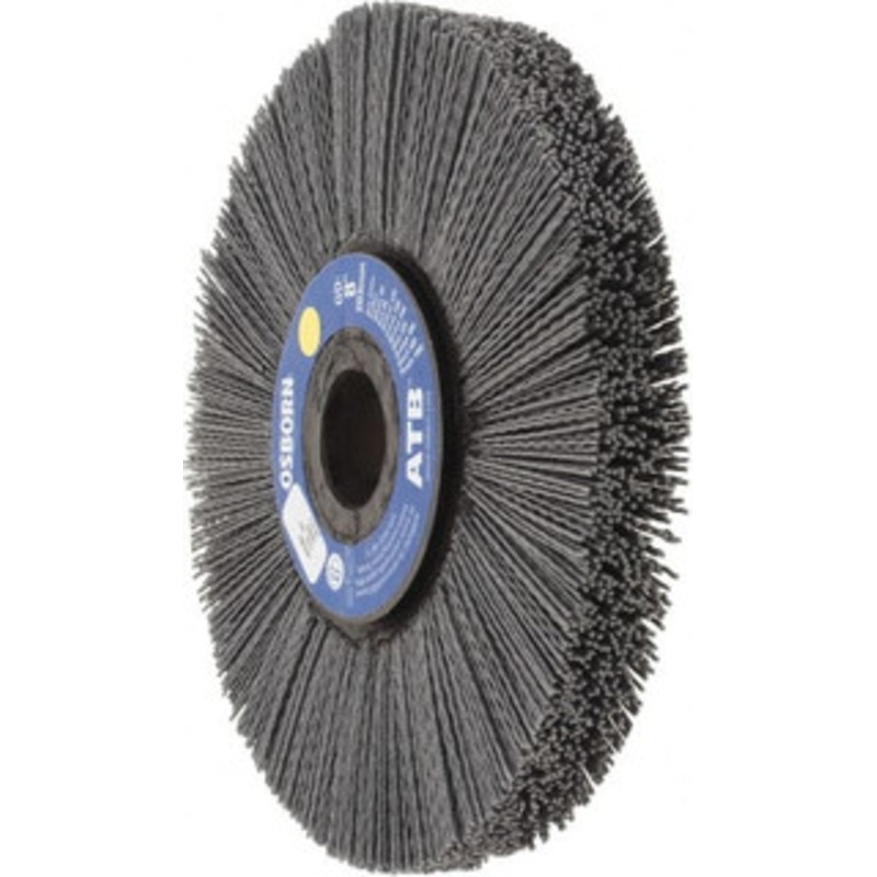 Osborn 8 OD, 1-1/4 Arbor Hole, Crimped Nylon Wheel Brush 1 Face Width, 2-1/4 Trim Length, 0.04 Filament Diam, 3,600 RPM 0004059500 – 01063460
