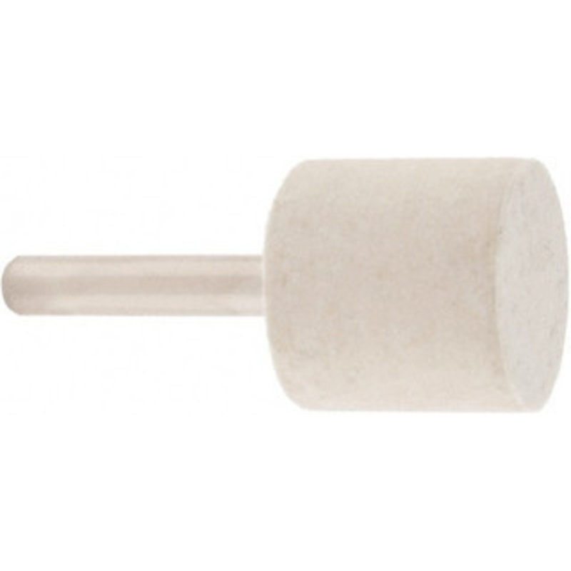 Value Collection 1 Diam 1/4 Shank Diam Rock Hard Density Cylinder Shaped Mounted Bob 1 Head Length, 2 Shank Length, Wool Felt 516131 – 91068627