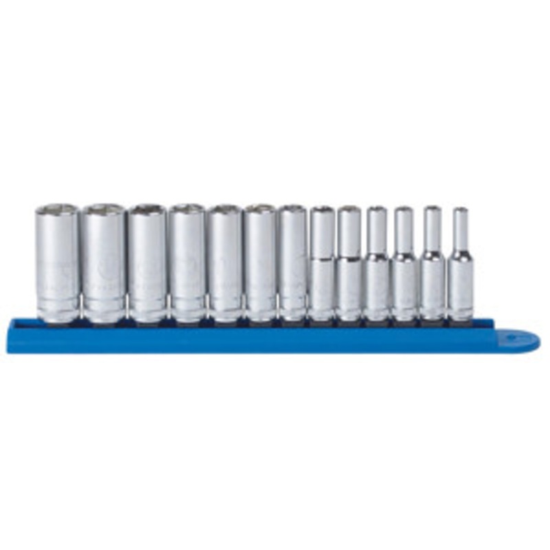 GEARWRENCH 1/4 Drive Metric 13 Pc 6 Pt Mid Length Socket Set 6-15mm – KD80304S