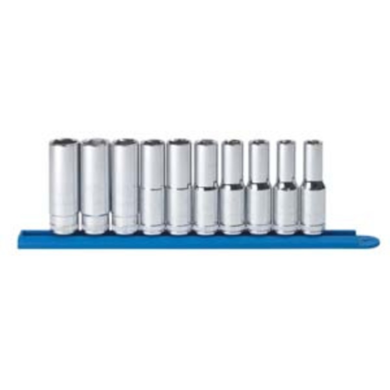 GEARWRENCH 10 PC.1/2DR. 6PT.Deep Metric Socket Set – KD80704