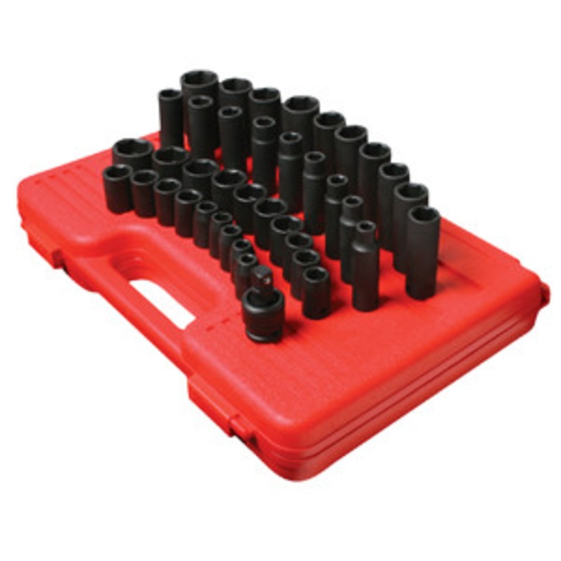 Sunex 39 Piece Metric 1/2 Impact Set 9-30mm Deep/Shallow – SU2669