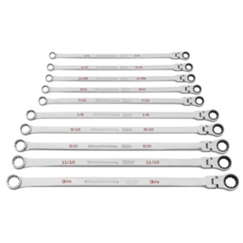 GEARWRENCH 10 Piece SAE GearBox Flex Spline 120XP XL Ratcheting – KD86142