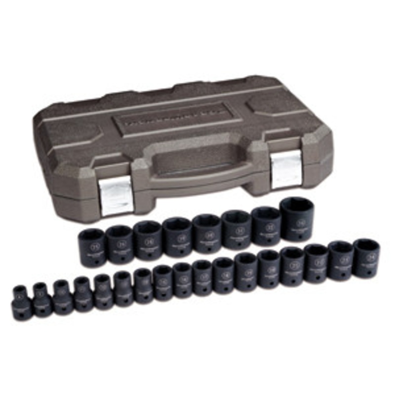 GEARWRENCH 25 Pc 1/2 Drive 6 Point Metric Standard Impact Socket – KD84933N